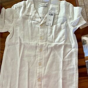 Abercrombie Kids White Casual Button Down Shirt